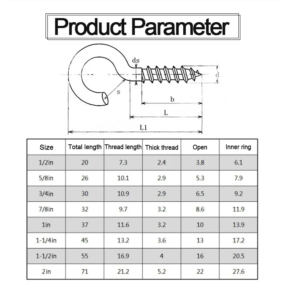 JUIDINTO 10-30pcs Bronze Cup Hook Screws 1/2\