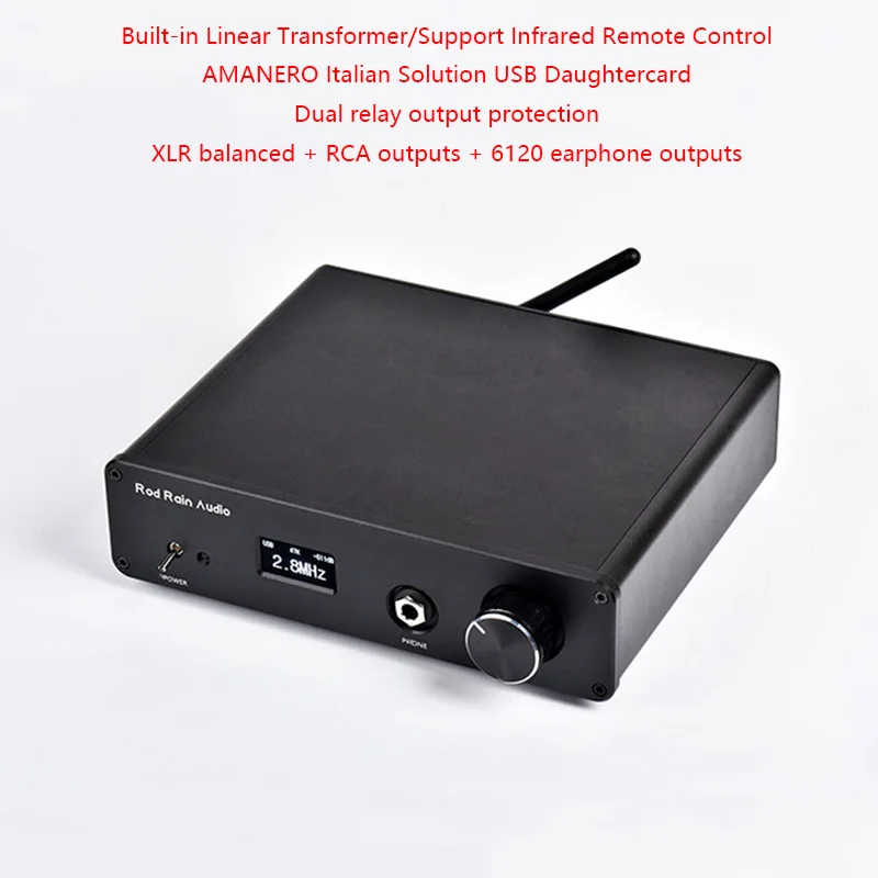 Dual ES9038Q2M Audio Decoder DAC QCC5125 Bluetooth 5.1 USB 32BIT 384KHz DSD512 HIF Lossless Audio Decoder XLR Balanced Outputs