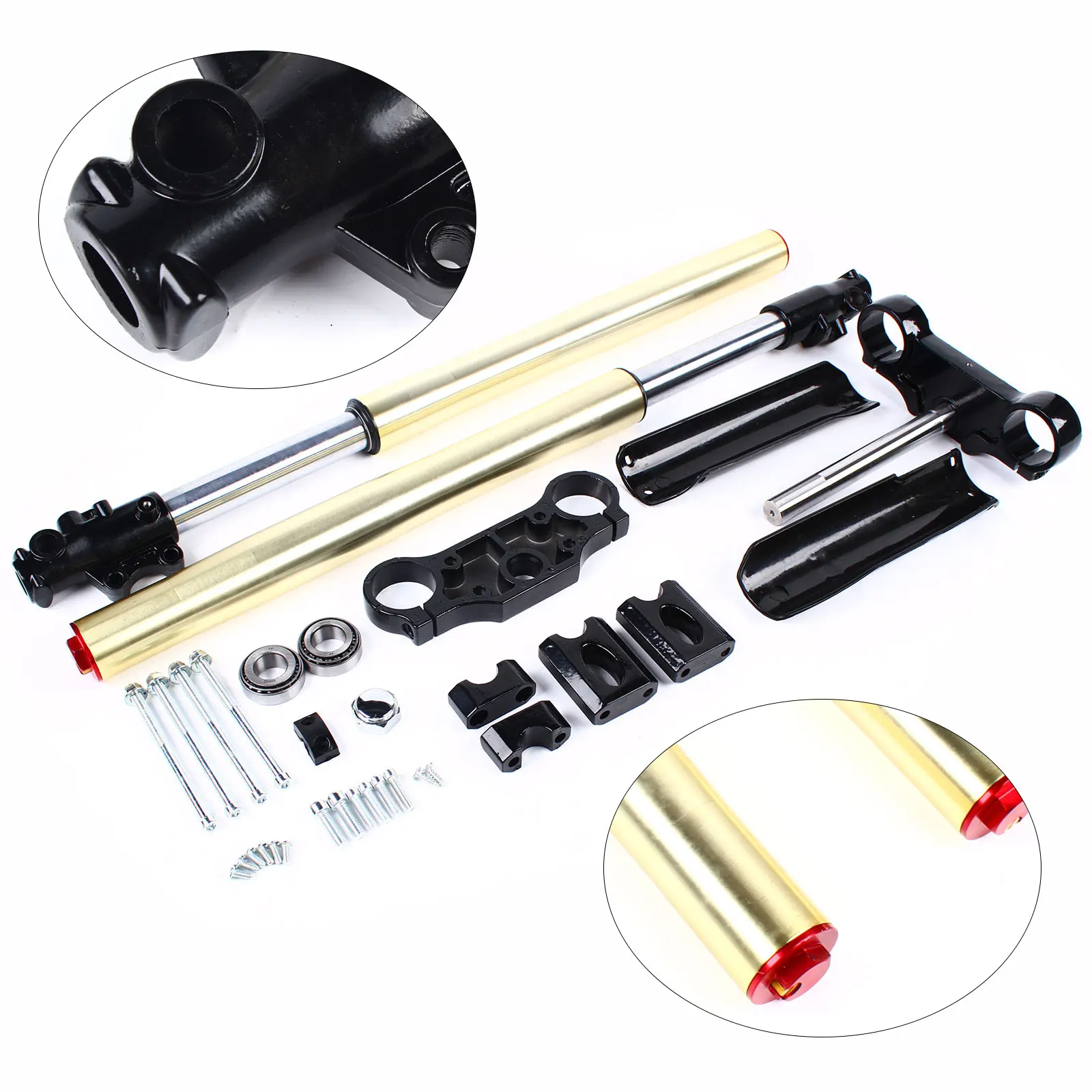 مجموعة شوكة أمامية لمعظم الدراجات الترابية حفرة ، مشبك شجرة ثلاثية ، ممتص صدمات ، قوي ومتين ، ملحقات محرك ، 29 "، من من 125cc