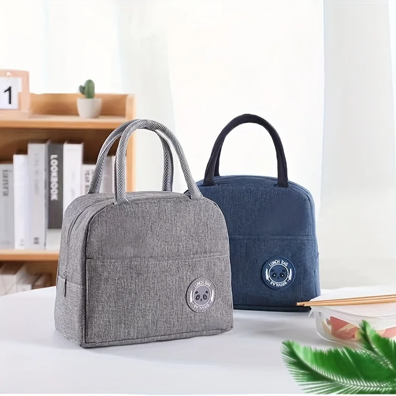 Bolsa de almuerzo duradera de 1 pieza, aislamiento mejorado, diseño cuadrado, fácil de lavar y cuidar las manos: perfecta para oficinas y escuelas