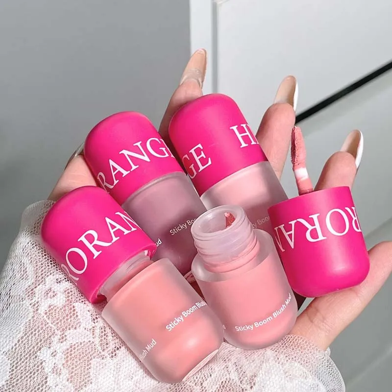 HERORANGE glutinoso feeling Bangbang lip and cheek dual-use lip mud colore opaco trucco nudo trucco naturale polvere fard fango