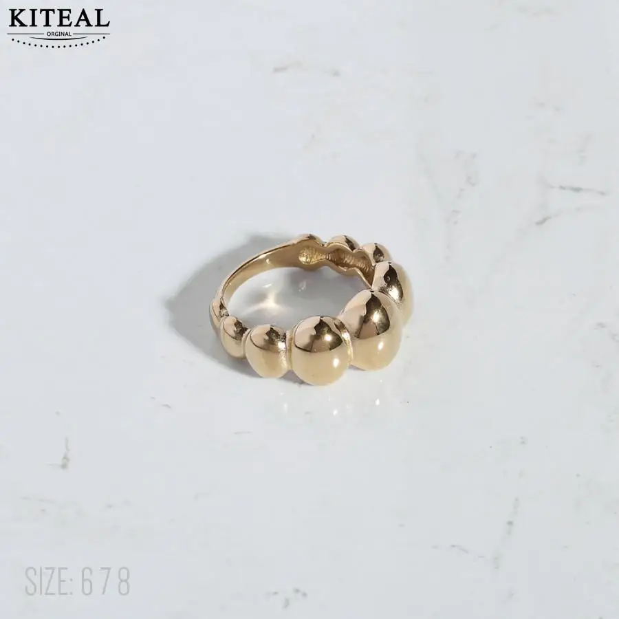 

KITEAL aliexpress Gold Plated size 6 7 8 Maiden men's ring Convex oval ring prices in euros Fine Jewelry Gifts