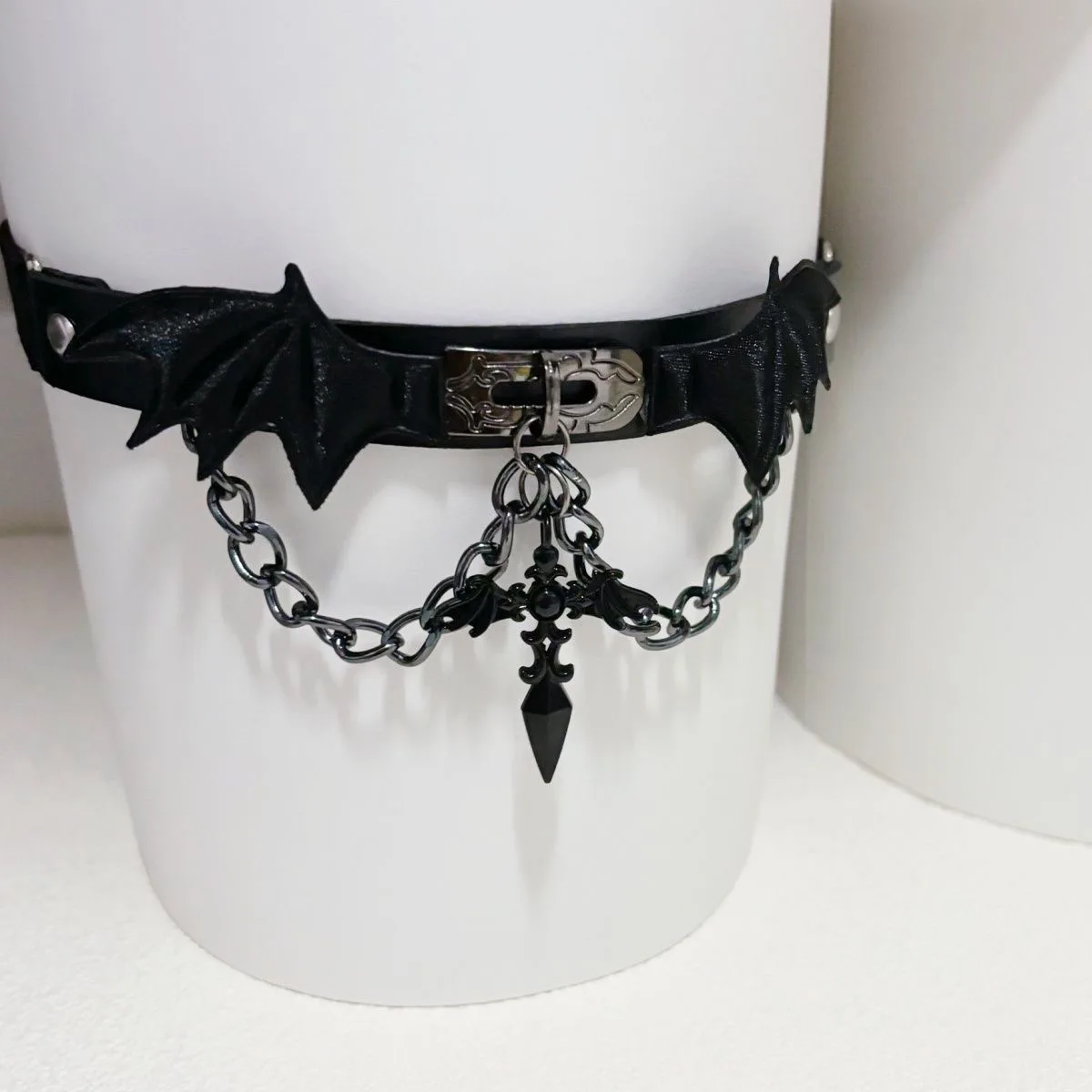 Косплей Lolitay2k, темная цепочка, кожаная заклепка, готическая субкультура, пояс с подвязками, горячая девушка, бедра