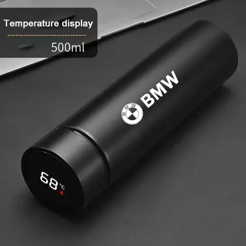 Bmw M E46 E90 E60 F10 F30 X3 X5 M2 M3 M4 M5 M6 500ML 온도 표시 보온병 컵 스테인레스 스틸 분할 보온병 병