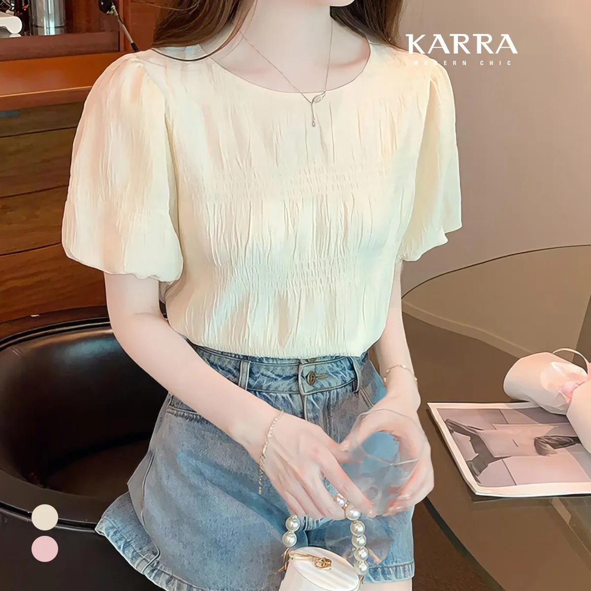 KARRA (to 77) Triple Shirt Blouses _ KB4MBL082C