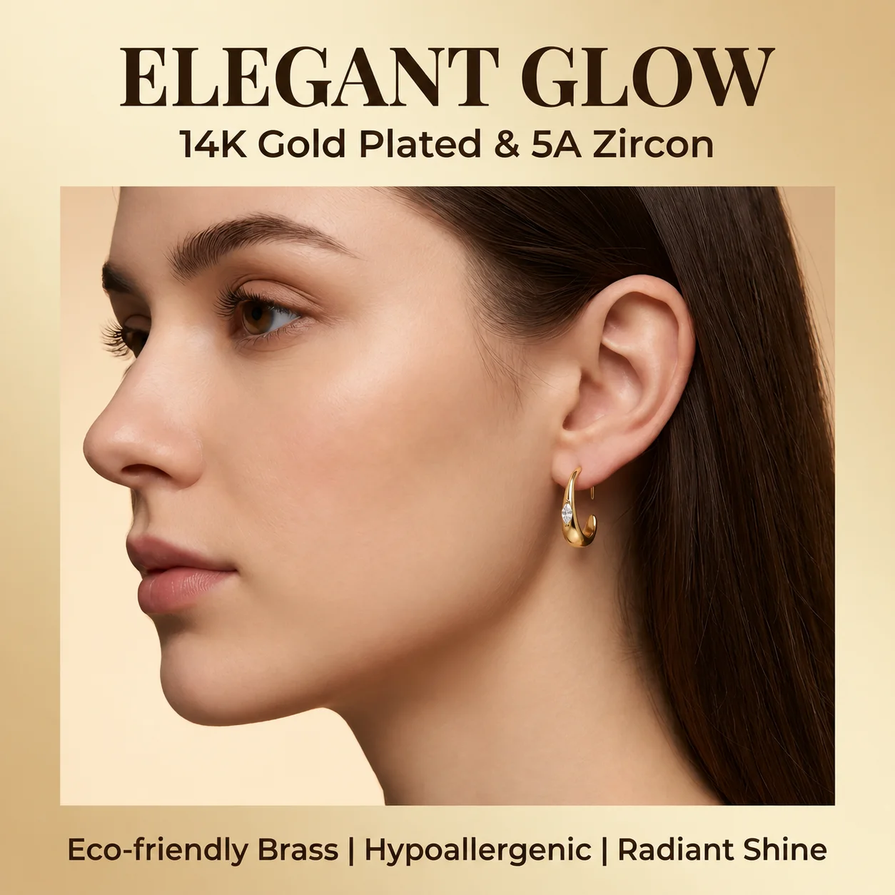 Moonmory Minimalistische Luxus-Ohrringe mit einzigartigem Birnen-X-Streifen-Design für Damen, 5A Messing, Zirkon, 14k Doppel-Goldplattierung, Geschenk-Ohrringe – Detail 3