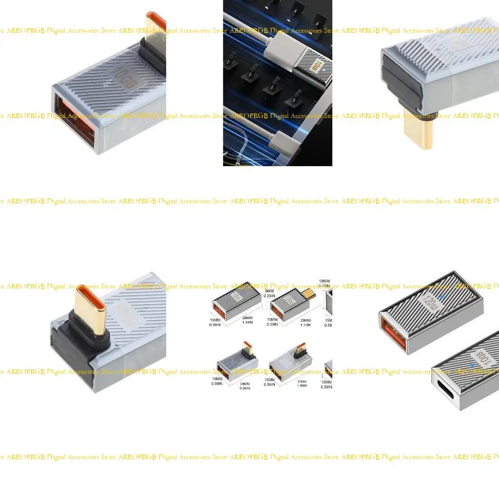 

E21E 10Gbps 120W 6A USB to USB C Adapter Type C Male to USB Female Converter USB Charging Adapter for Laptop Phone