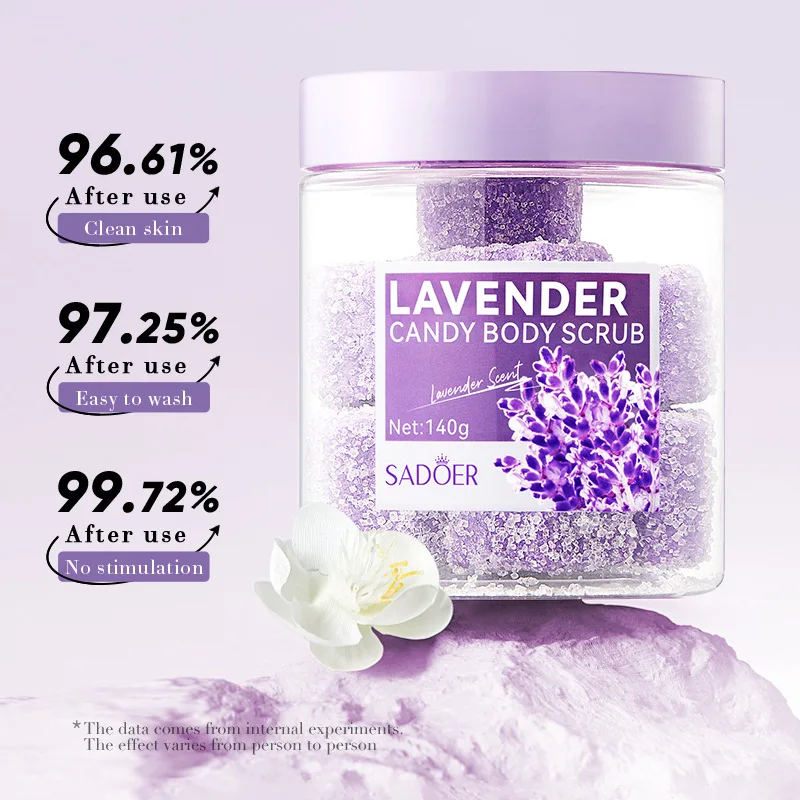 SADOER Rose Lavender Avocado Body Scrub Creams Moisturizing Exfoliating Face Back Body Exfoliator Facial Scrub Cream Skin Care