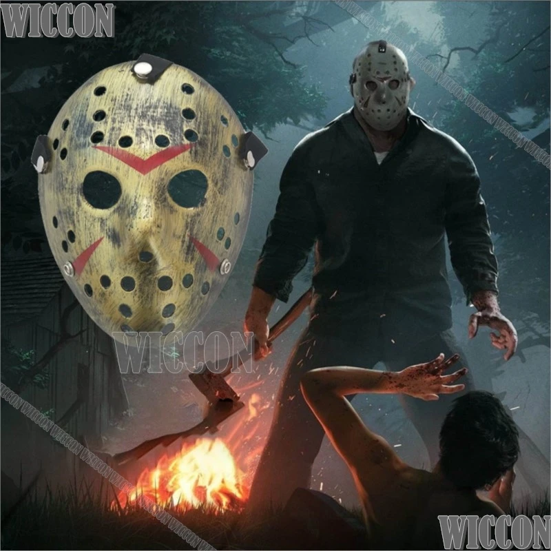 Scary Mask Jason Voorhees Freddy Movie Vs Jason Friday Cosplay Prop Man Mask Colorful Holloween Party Show Roleplay Horrible Set