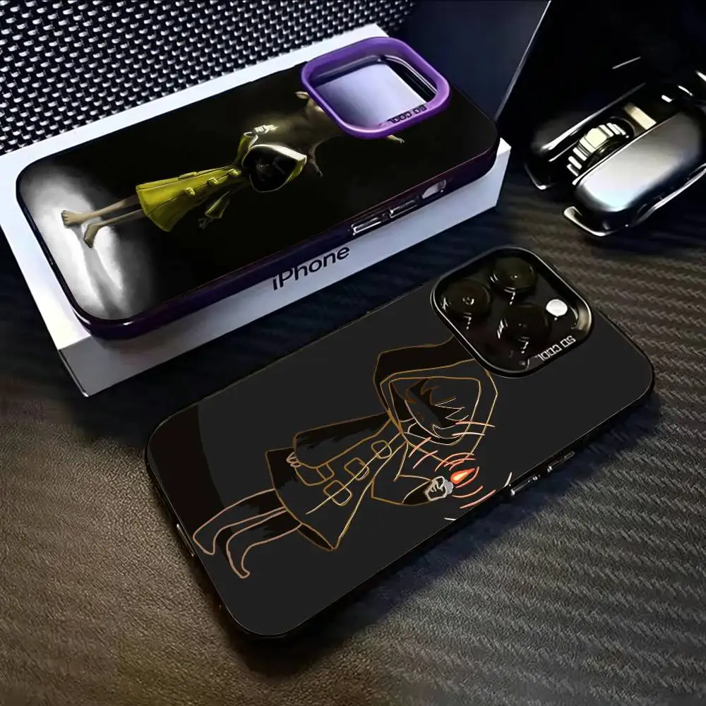 

Little Nightmares Phone Case For iPhone 17,16,15,14,13,12,11 Plus,Pro Max,XS,Colored Silver Plated Inside Cover