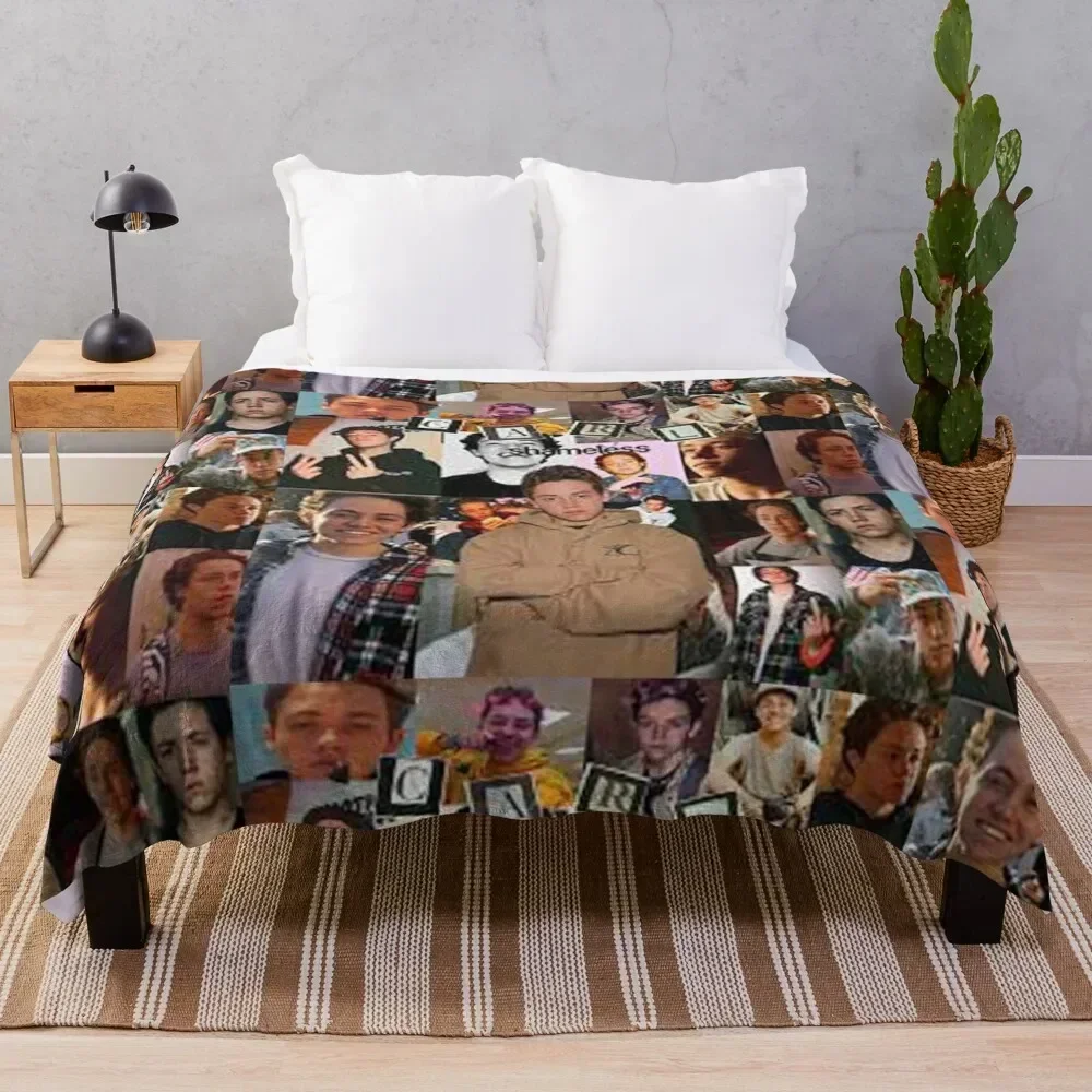 Ethan cutkosky collage Throw Blanket Thins Flannel Fabric Heavy funny gift Blankets