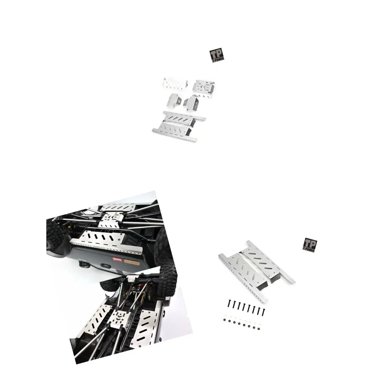 TP 1/8 Controle fácil YK4083V3 4082V3 Escudo de metal de armadura de chassi