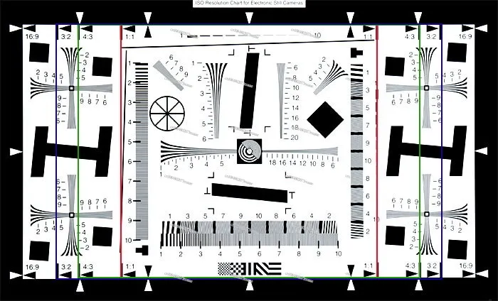 Original 2000 Line ISO 12233 Resolution Test Card Security Engineering Tester 2x