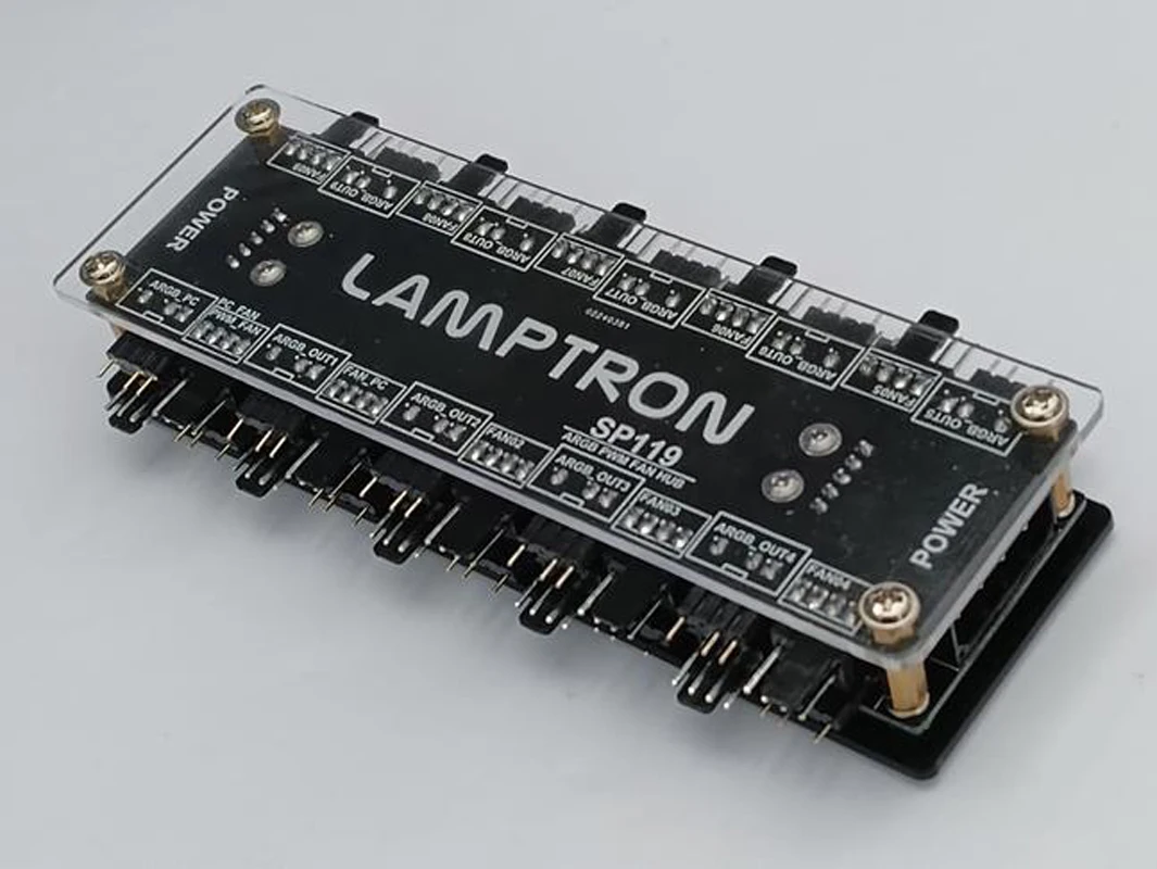 

LAMPTRON 20-канальный ARGB PWM контроллер вентиляторов SP119 для компьютерного оборудования и игровых аксессуаров