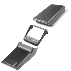 Carbon Fiber ABS Cover For Tesla Model 3 Highland 3+ 2024 Armrest Rear Outlet Under Board Stickers Anti Kick Interior Decorative