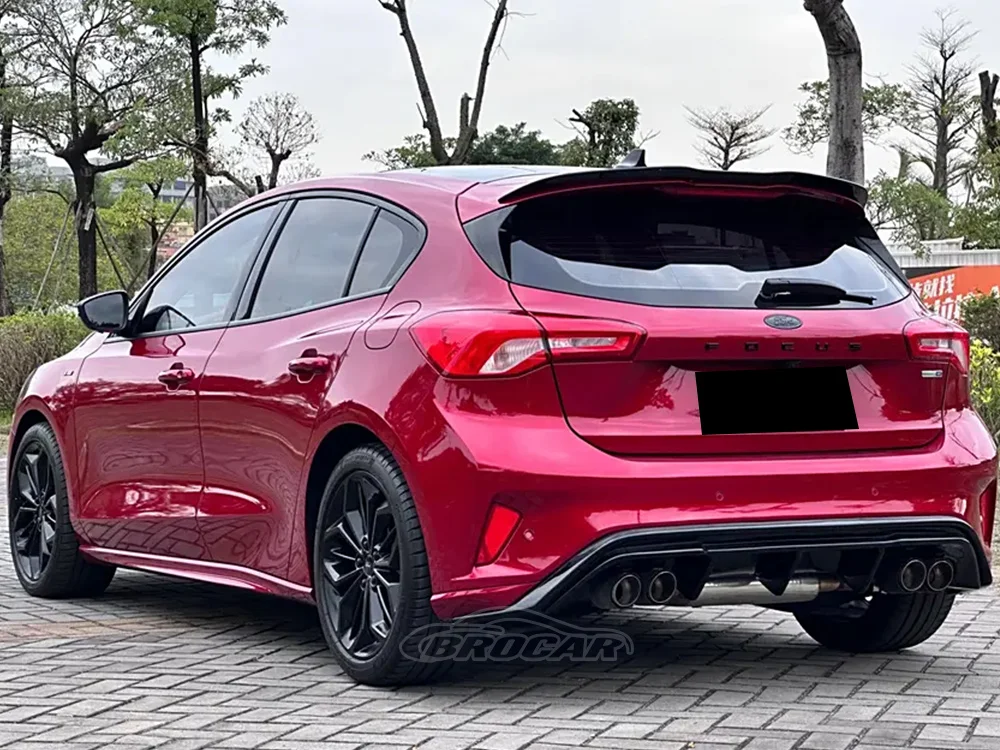 For 2019--2022 Ford Focus MK4 ST-LINE Roof Spoiler High Quality ABS Plastic Carbon Fiber Look Spoiler Trunk Boot Wing Spoiler