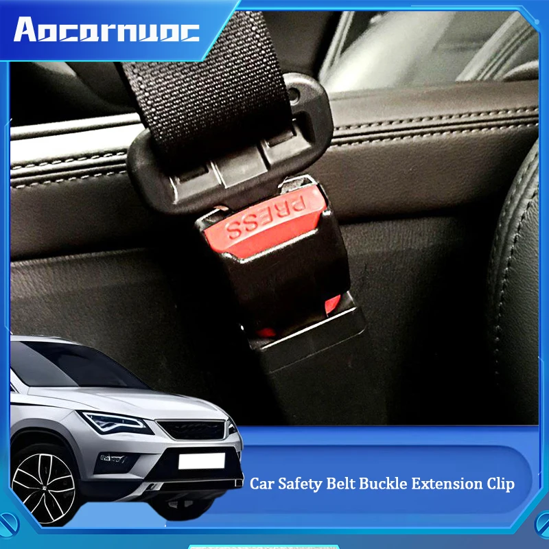 

2Pcs/set Car Safety Belt Buckle Extension Clip Safety Belt Buckle Extender Tool Accessory For Seat Ateca 2016 2017 2018 2019