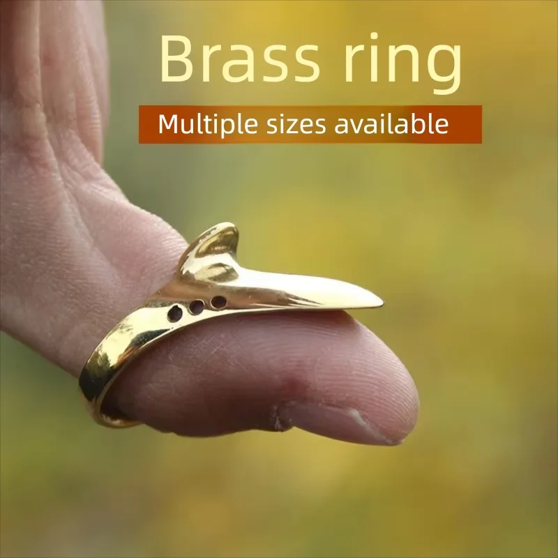 Archery Thumb Protection Brass Pulling Finger Tool Buckle Protection Ring Shooting Hunting Accessories