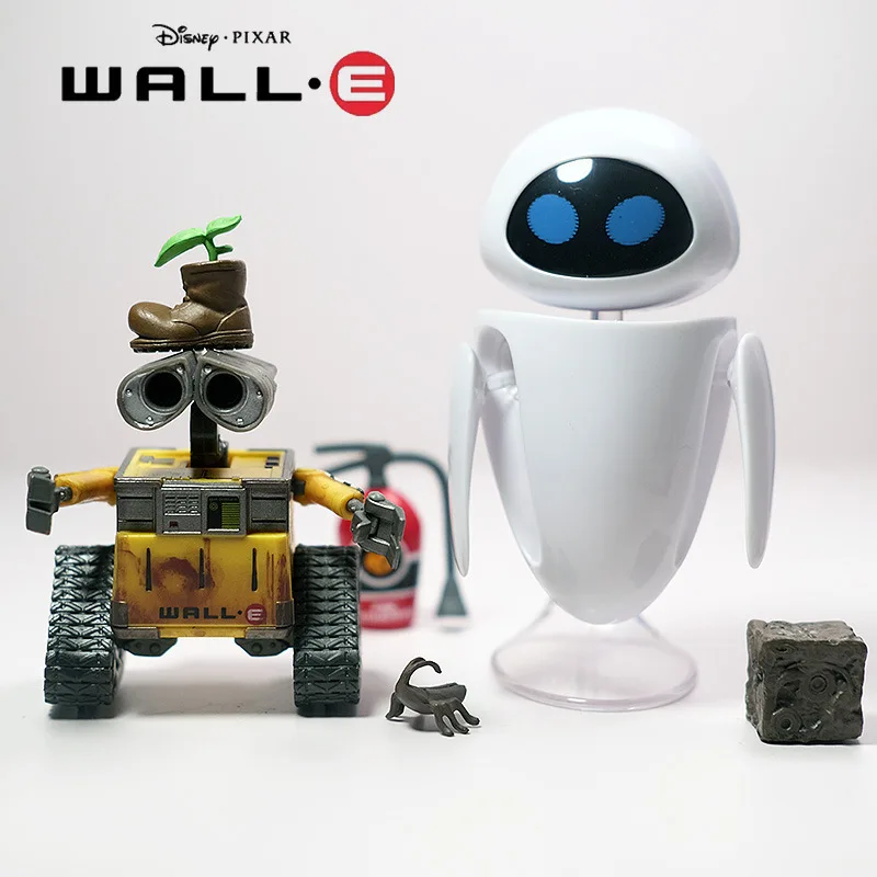 NECA Disney Wall E & EVE Thinkway Toys WALL E Transforming PVC Robot Collection Action Figure Model Toys Birthday Gifts ﻿