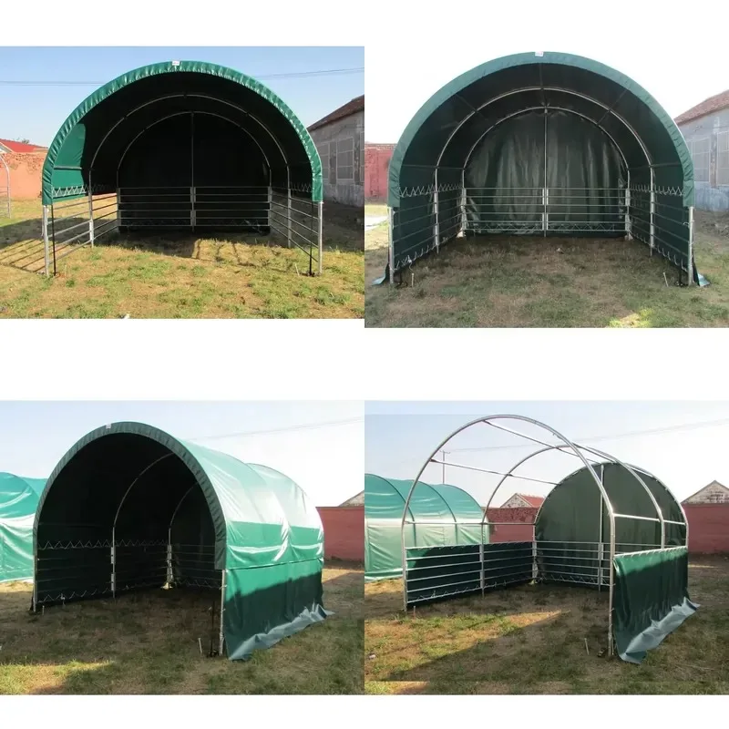 4x4m Portable Livestock Tent Cattle Barn Roof Horse Shelter