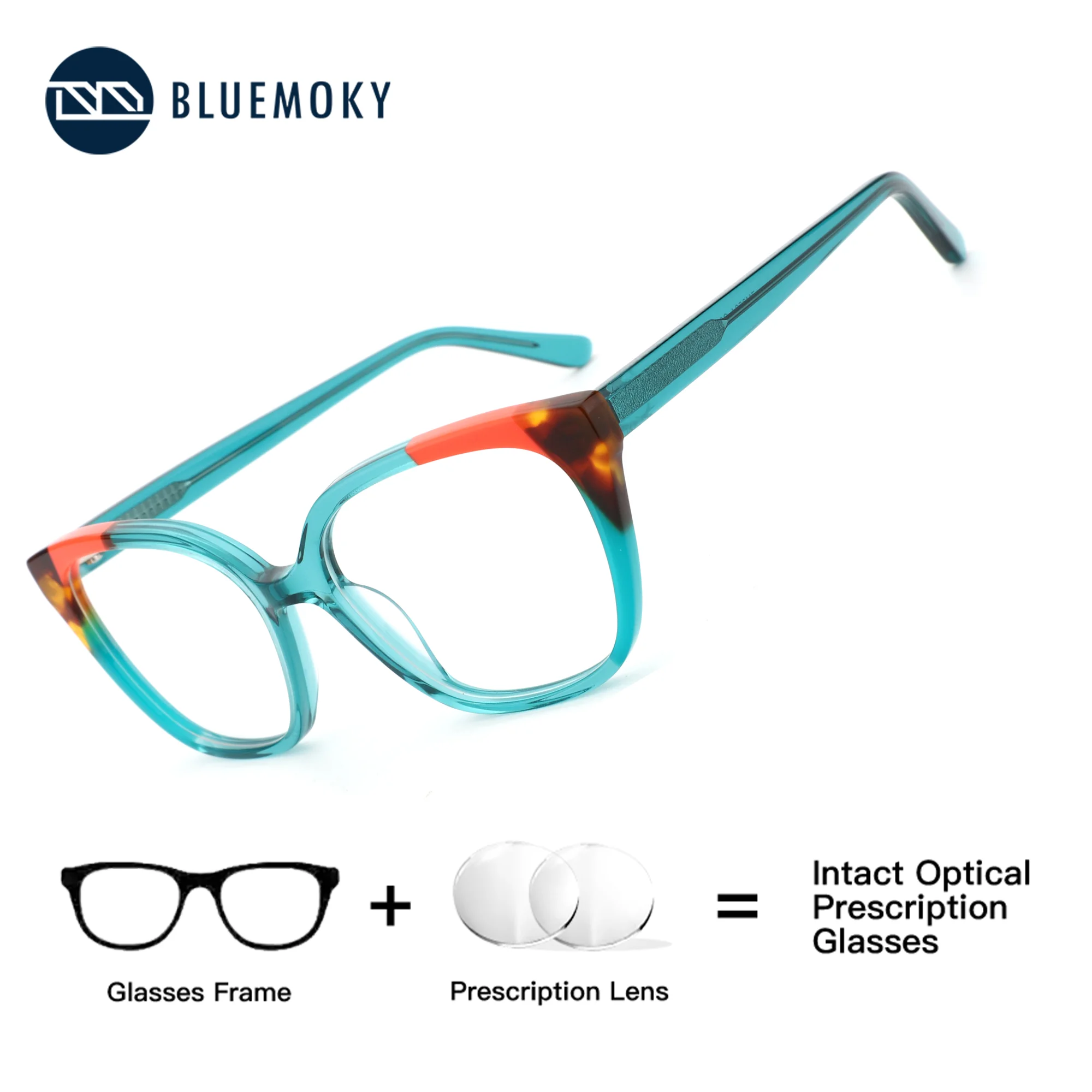 

BLUEMOKY Butterfly Acetate Prescription Glasses Photochromic Anti Blue Light Myopia Presbyopic Women Optical Glasses