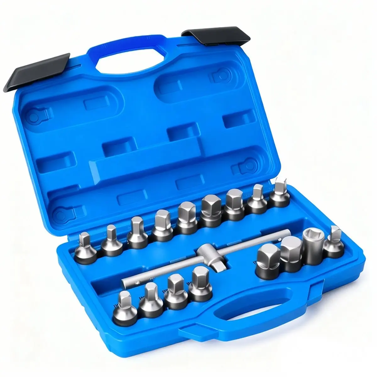 update. 18pcs Oil Drain Plug Removal Tool Set 3/8-Inch Drive Nut Adaptor Tool for Auto Repair, Hexagon & Square Socket Kit