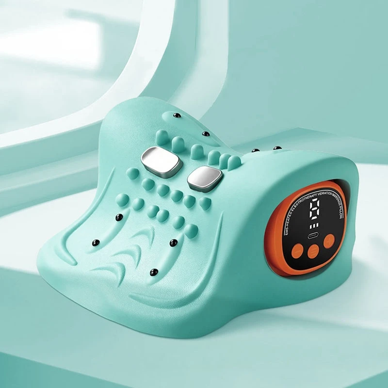 

Neck Shoulder Relaxer Spine Alignment Pillow with Heat Cervical Neck Traction Device Stretcher Traction Pain Relief Muscle