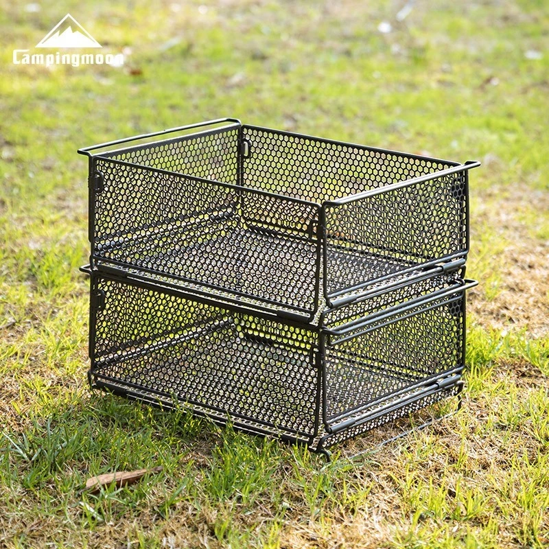 

CAMPINGMOON CK-24 Open Net Cage Camping Home Folding Storage Basket IGT One Unit Storage Box