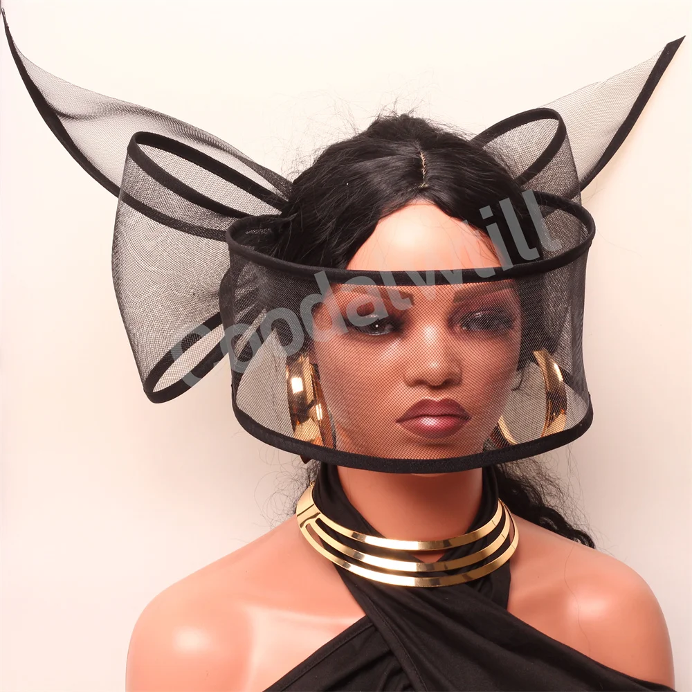 

New Black Wedding Women Fascinator Hat Ladies Cocktail Race Headpiece Bride Kentucky Derby Headwear Royal Ascot Women Fascinator