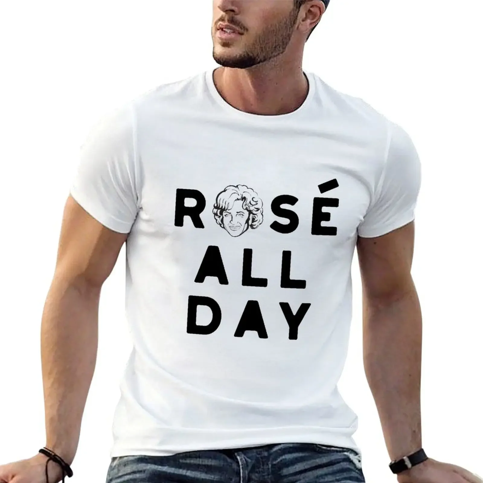 

Rose all day T-Shirt summer clothes quick-drying plus size clothes plus sizes slim fit t shirts for men