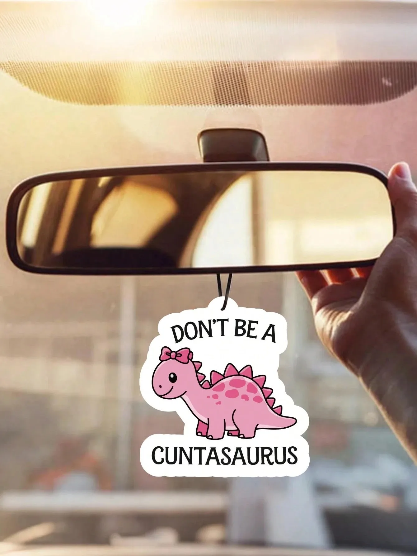 1PC Dinosaur Car Hanging Air Freshener – Rearview Mirror Interior Accessory
