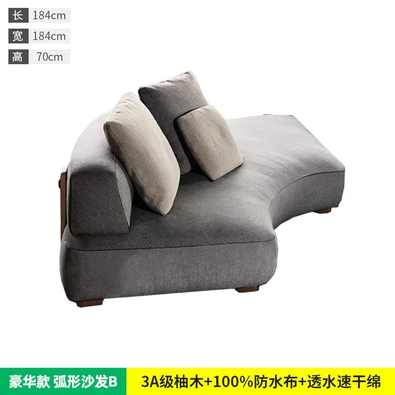 Modern Waterproof Sunscreen Fabric Outdoor Sofa Set for Garden and Living Room Use