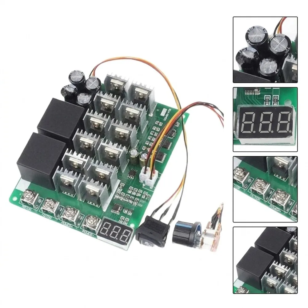 Variable Voltage Controller Digital Tachometer Switch For High-load Startup DC Rate Adjustment Switch 10-55V Wide Input Range