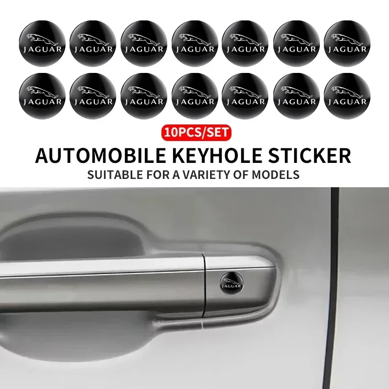 

10 шт., 15 мм, автомобильный брелок с логотипом, эмблема, защитная наклейка для Jaguar XJ XF F-Type F-Type S F-Type V8S XK XE F-PACE XFL