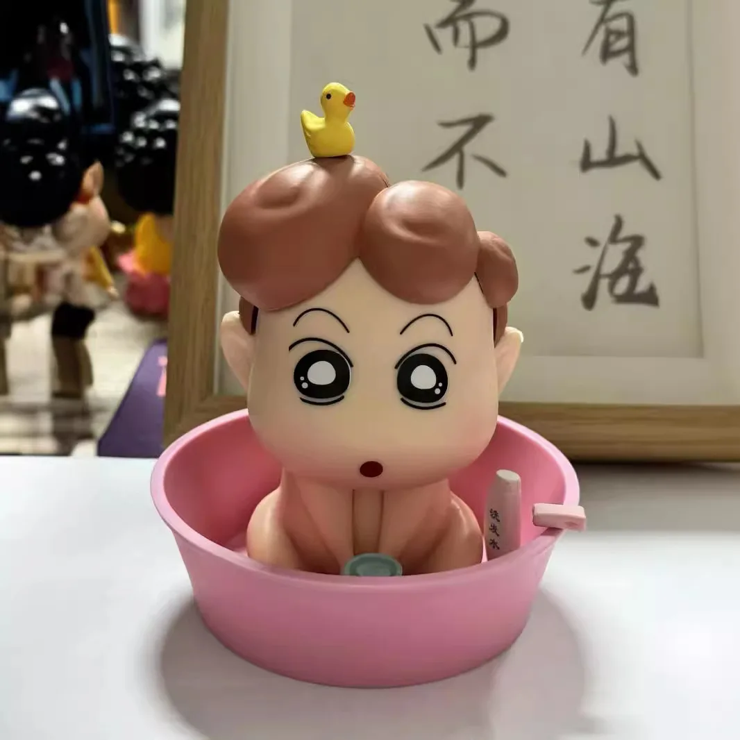 Anime Crayon Shin-chan Himawari Q Version nimm ein Bad Actionfigur PVC Modell Spielzeug Puppe Schreibtisch Dekor Sammlergeschenke