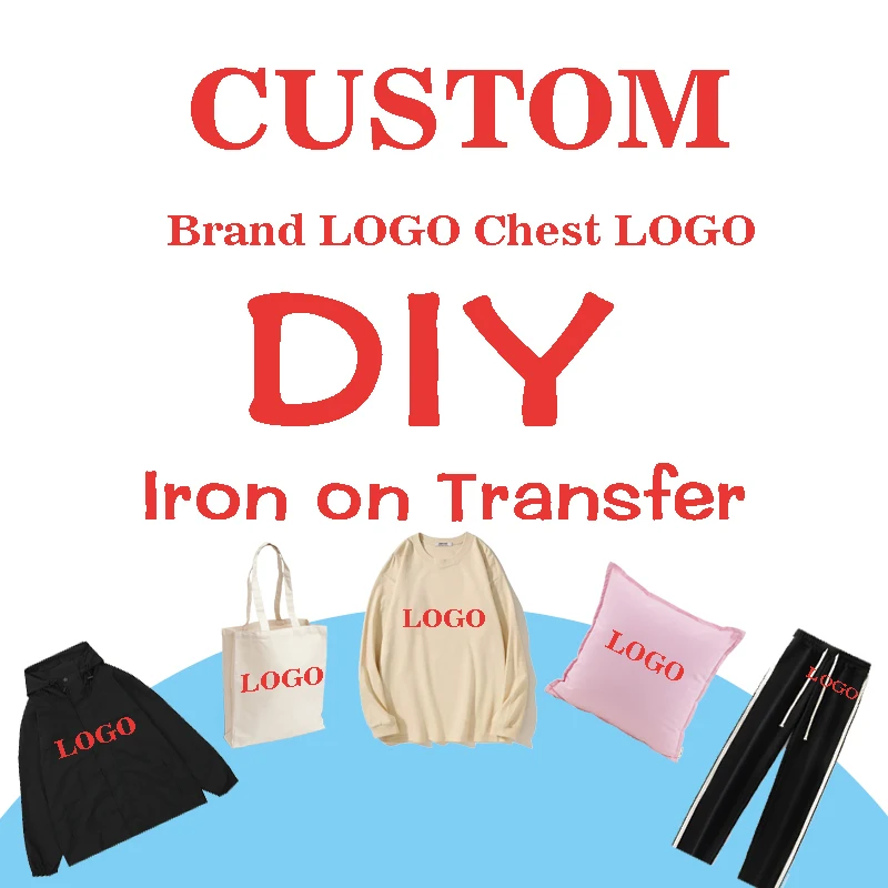 Custom Chest badges Custom Brand Logo Thermal stickers on clothes Heat-Sensitive Patches Heat Vinyl Ironing Stickers Decor