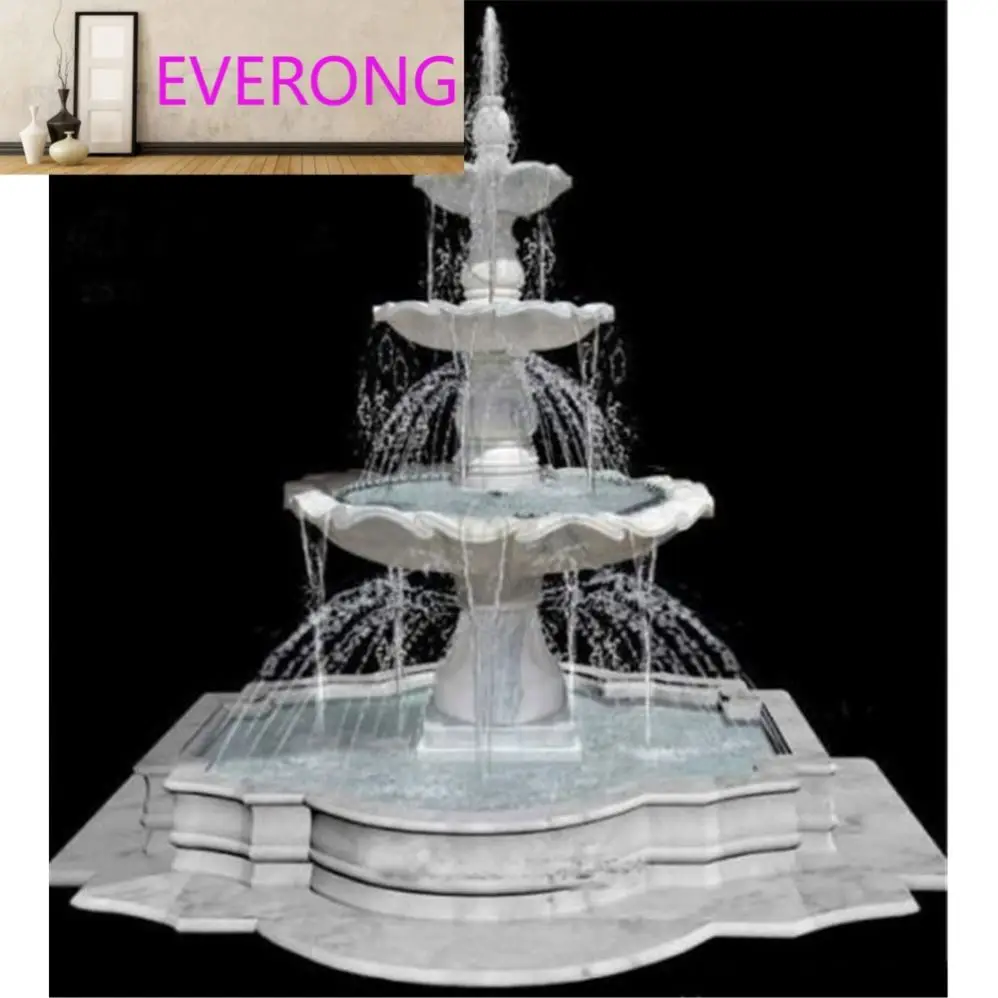 Outdoor Water Fountains Hot Sale Outdoor Garden Decoration White Marble Water Fountain With Horse