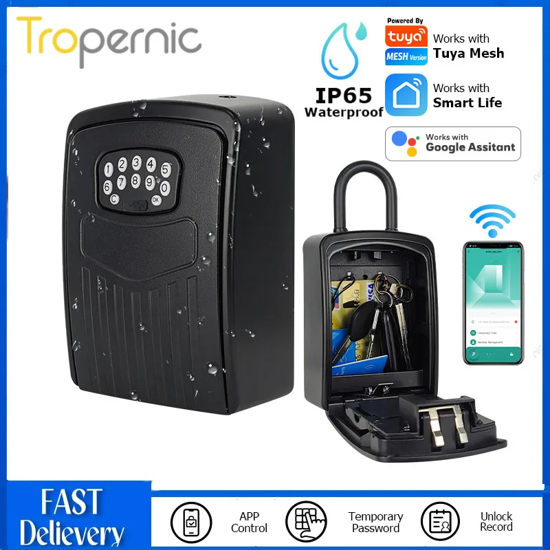 

TUYA Smartkey Lock Box Home Key Wireless Smartlock Box Electronic Key Box App Digital Code Bluetooth Key Safe Padlock for Host