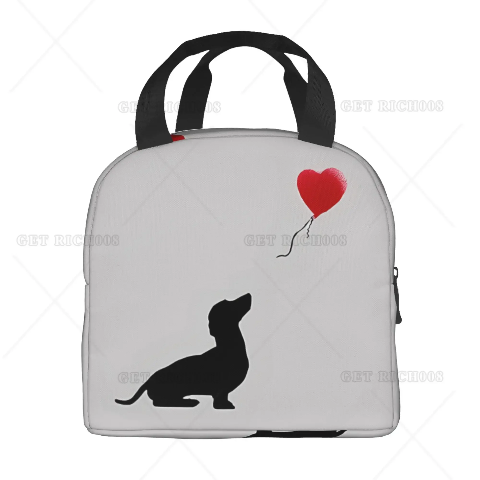 Xmas Cute Dachshund Dog Lover Animal Lunch Bag Small for Men Women Kids Outdoor Picnic Work School Lunch Box Bag Insulated Gift