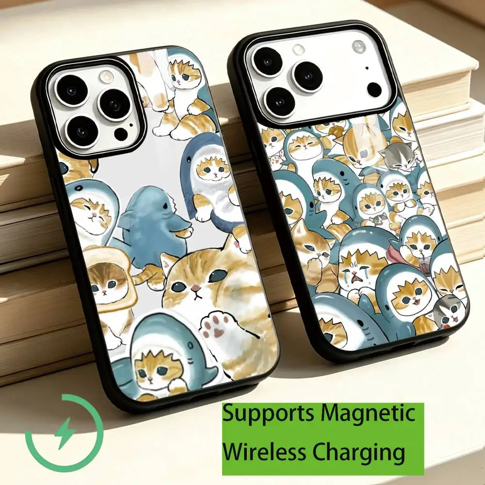 C-Cute cartoon M-Mofusand Phone Case For iPhone18,17,16,15,14,13,12,11 Plus,Pro Allows magnetic wireless charging Gift