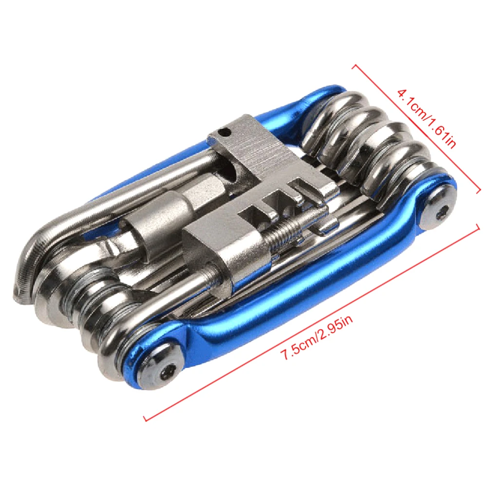 11 In 1 Bicycle Repairing Set Multifunction Bike Repair Tool Kit Wrench Screwdriver Chain Hex Spoke Mountain Cycling Tools