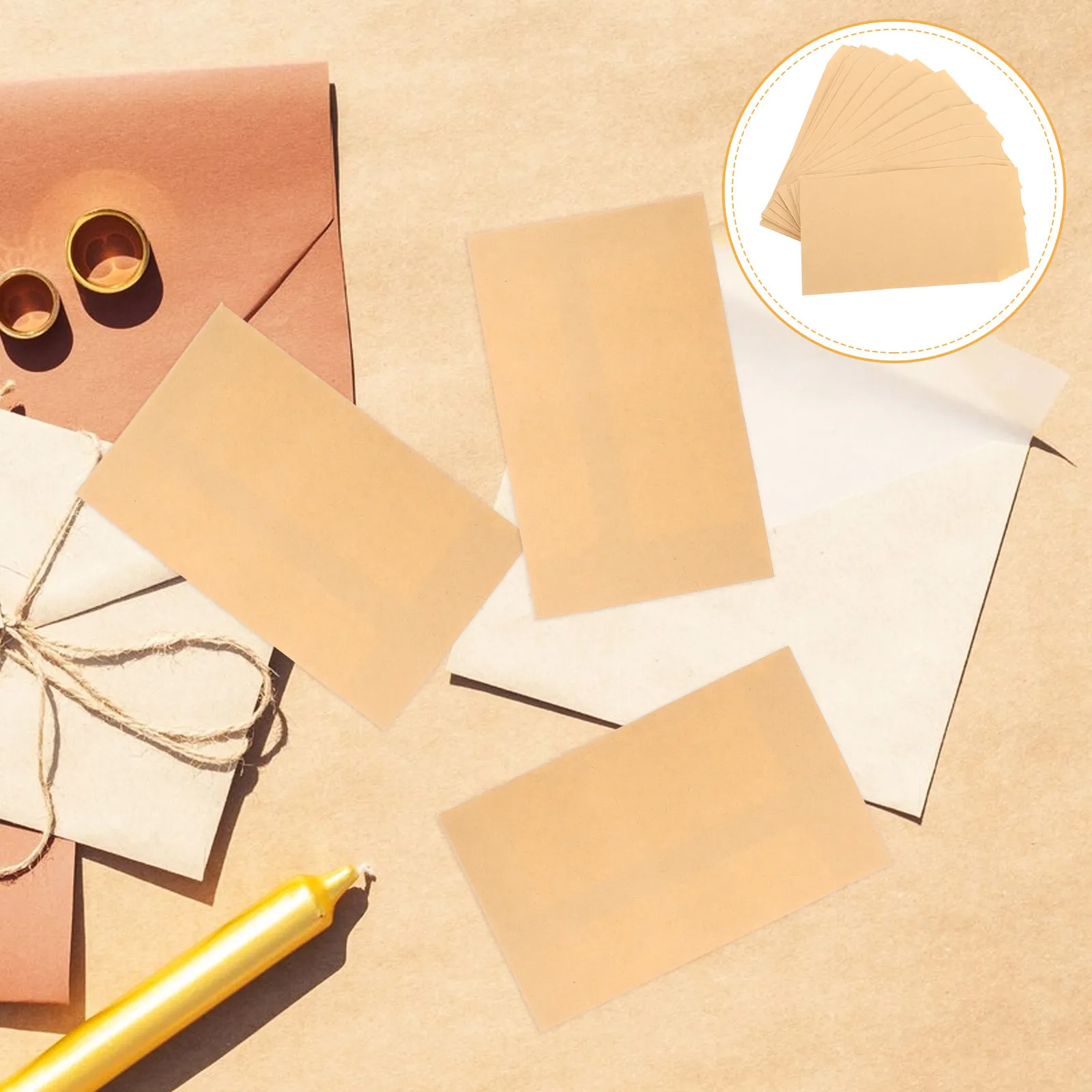 

100Pcs Cash Envelopes Multi-Use Budget Storage Pouches Self-Adhesive Paper Envelopes for Money Saving Challenge Cash Organizer