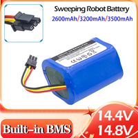 14.4V/14.8V 2600mAh/3500mAh 18650 Li-ion Battery For Liectroux Battery B6009 Q7000 Q8000 ZK808 DH860 Robot Vacuum Cleaner 4S1P