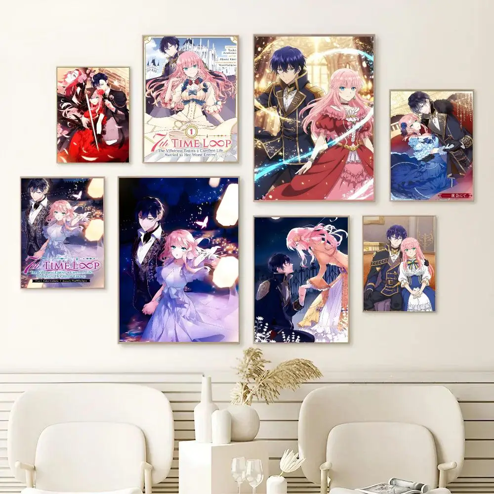 Animation 7th Time L-Loop Poster Self-adhesive Art Waterproof Paper Sticker Coffee House Bar Dorm Room Wall Decor