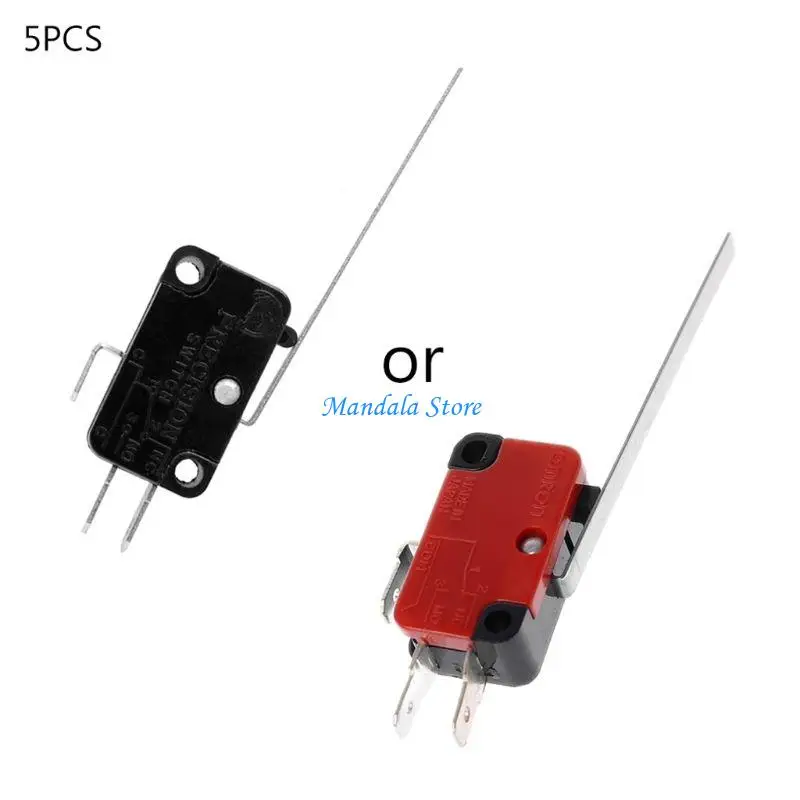 U2JC 5 Pieces KW7-9 Action Button Limit Switch Replacement AC125V/250V 15A NO/NC SPDT Micro Switch Easy to Use
