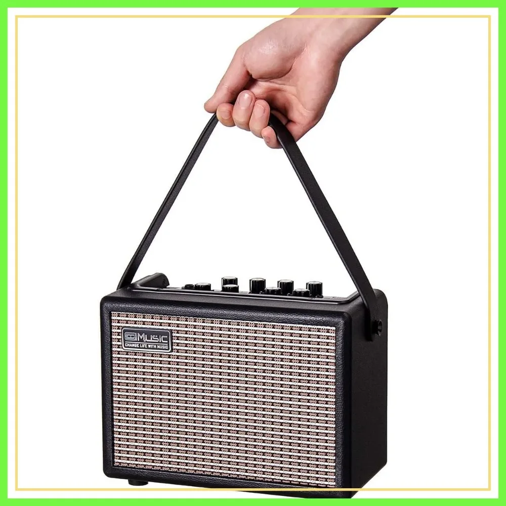 

15W Portable Acoustic/Electric Guitar Amp with Bluetooth, Reverb, 2-Band EQ, Black