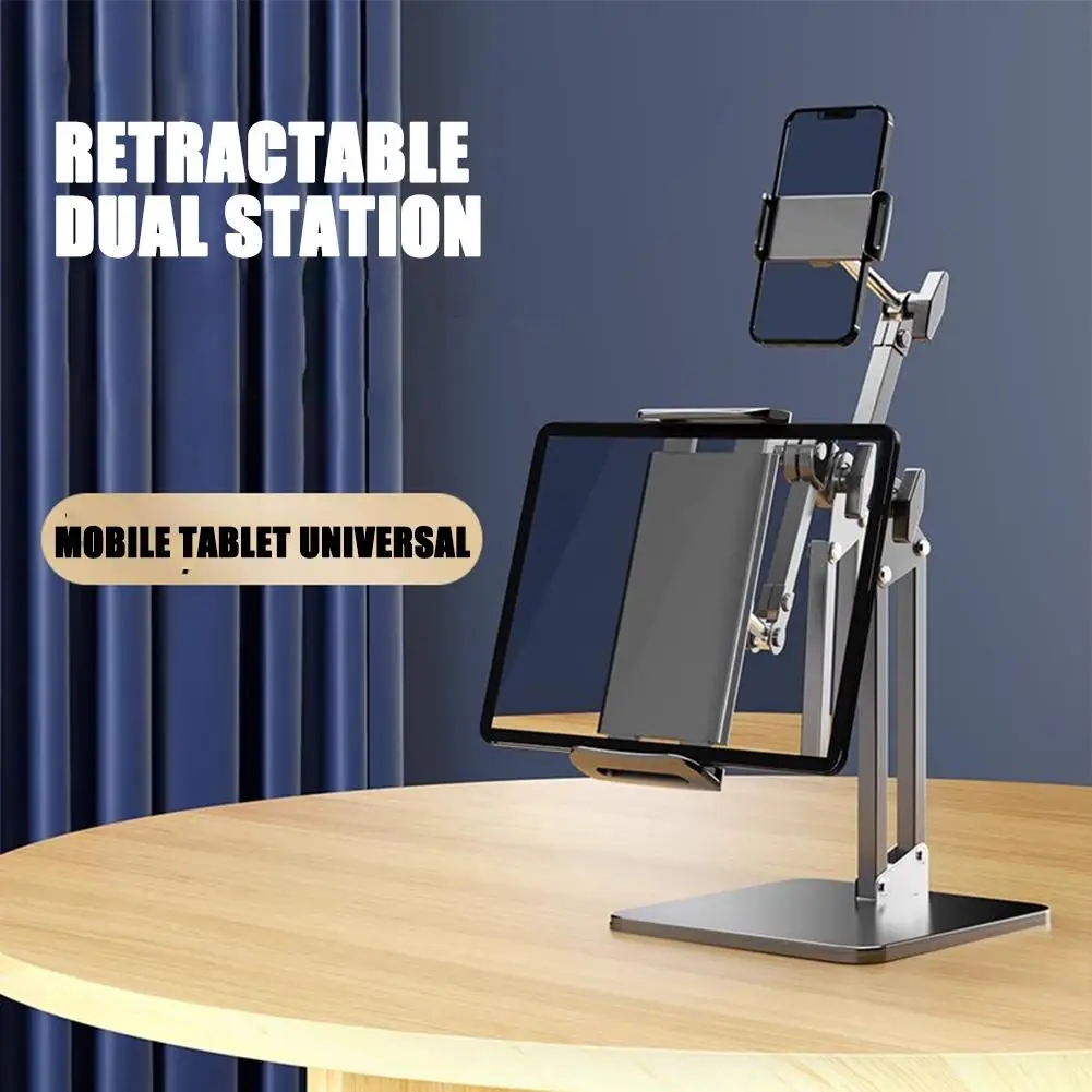 

Double Support Clip Tablet Stand Phone Holder For Sansung Foldable Tablet Desktop Stand For 7.9" To 12.9" Z6k2