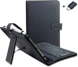 Tablet Case With Keyboard Travel Portable Sleeve Removable Keyboard Cover Compatible For 7/8 Inches IOS Android Windows System