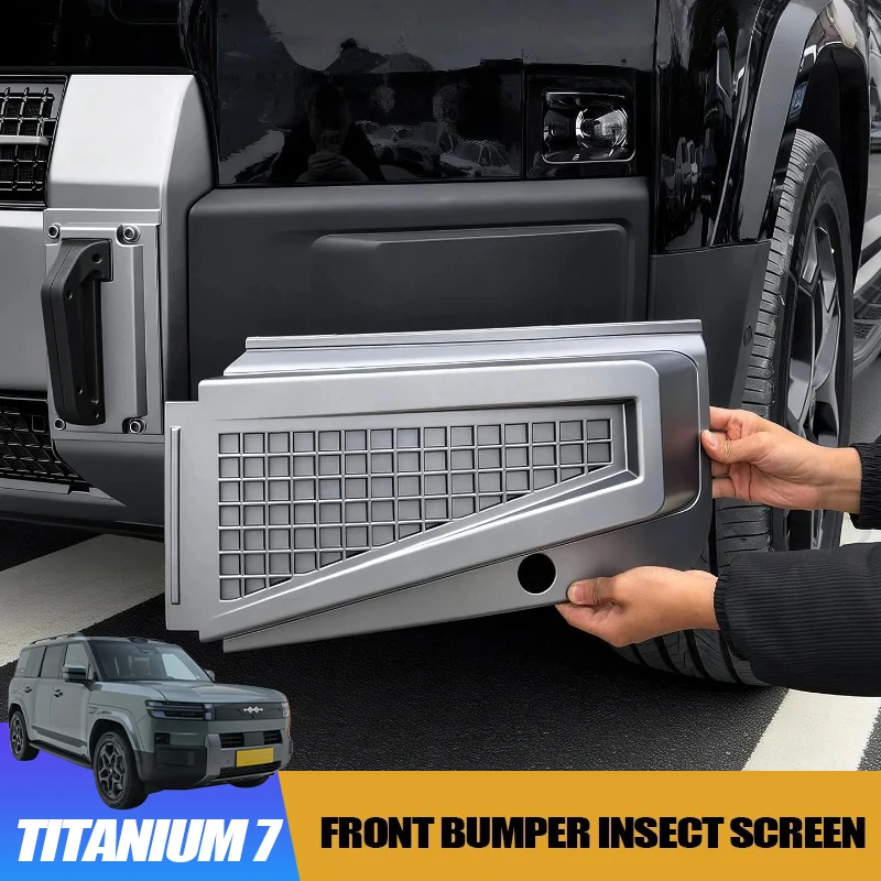 

Front Bumper Insect Screen for BYD Leopard 7 Titanium 7 Stainless Steel Mesh Grille Body Trim Defender Style Mod Accessory