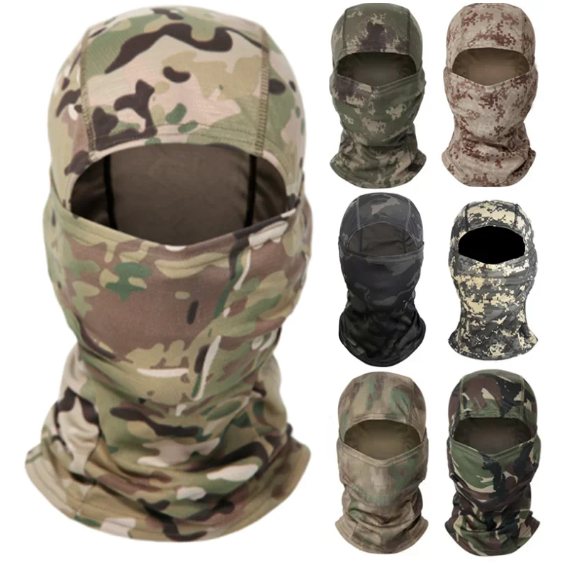 Tactical Camouflage Balaclava Full Face Mask Wargame CS Hunting mask Bicycle Cycling Army Multicam Bandana Neck Scarf